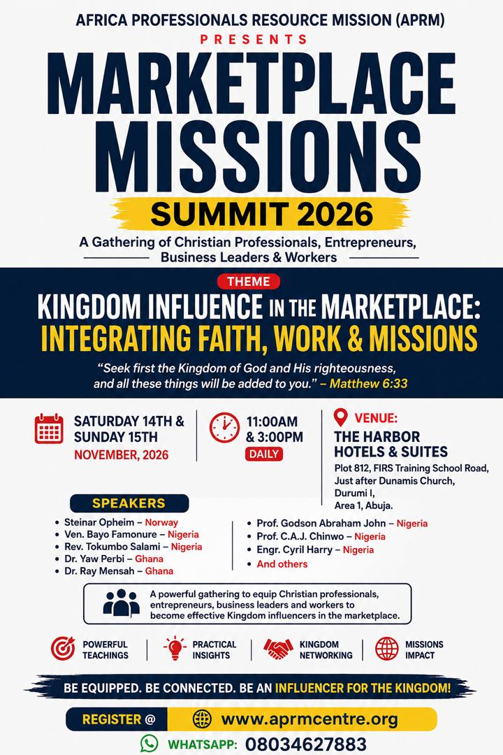 Marketplace Missions Summit 2026 Program Flyer
